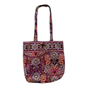 Vintage Vera Bradley Retired Safari Sunset Large Toggle Tote Shoulder Bag Boho